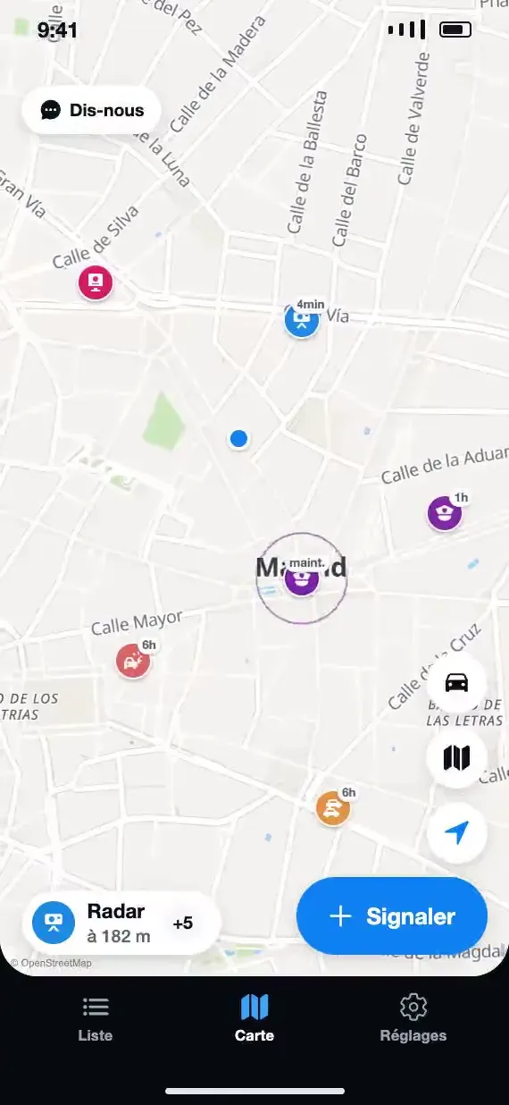 Carte Soplo avec un contrôle qui vient d’être signalé